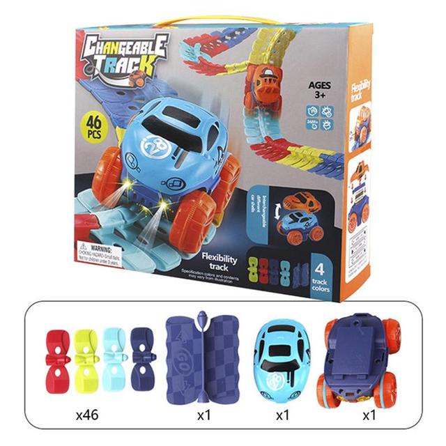 SpeedTrack | Magnetische Autorennbahn für Kinder 46 Stück Decorique.de