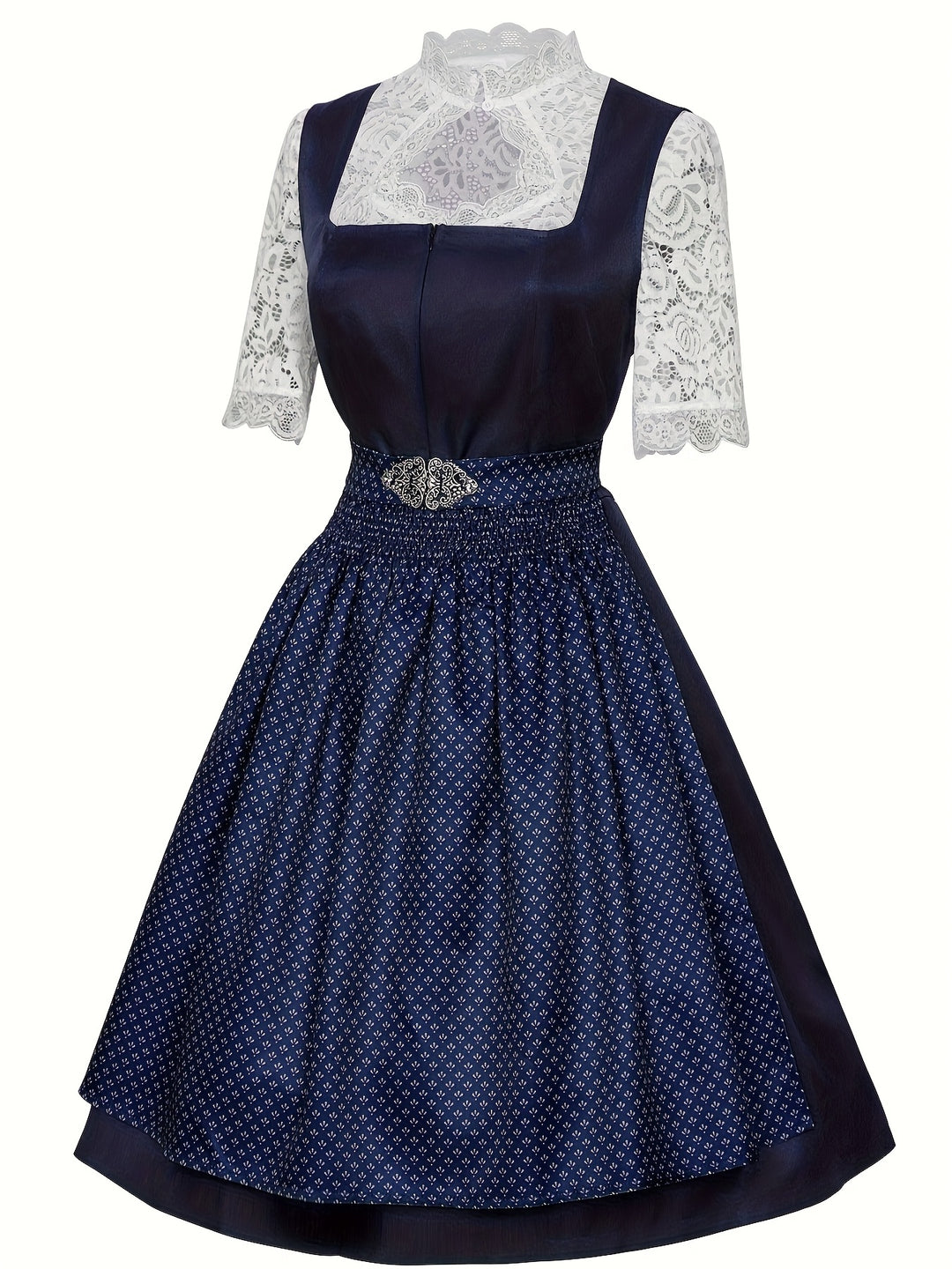 Spitzenzauber | Damen-Dirndlkleid – Knielange Festtracht mit Spitzendetails Decorique.de