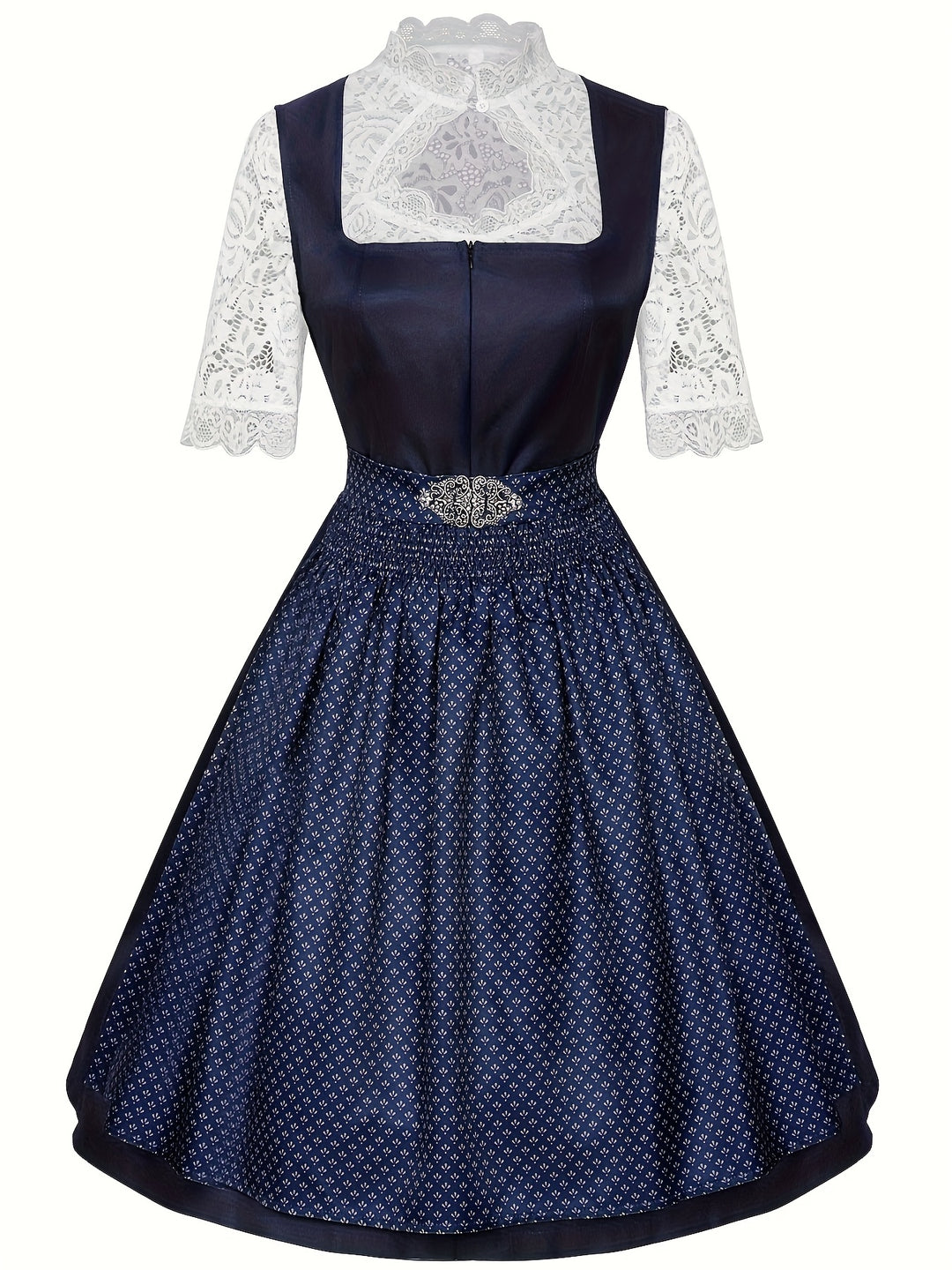 Spitzenzauber | Damen-Dirndlkleid – Knielange Festtracht mit Spitzendetails Decorique.de