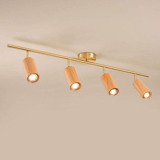 SpotLuxe | Elegante LED-Spots auf Walnussschiene Decorique.de