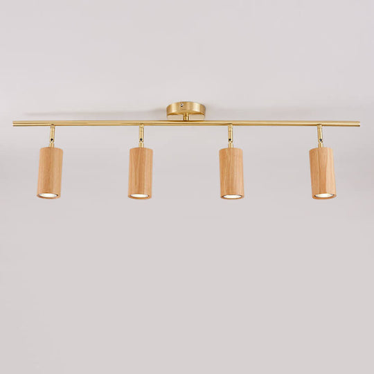 SpotLuxe | Elegante LED-Spots auf Walnussschiene Decorique.de