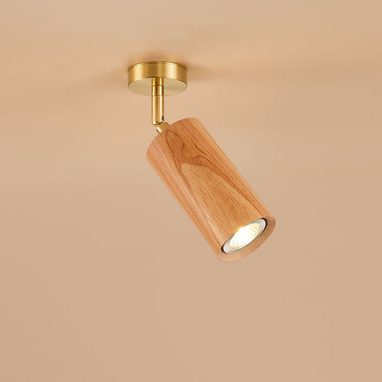 SpotLuxe | Elegante LED-Spots auf Walnussschiene 1 Holz - 230V Decorique.de