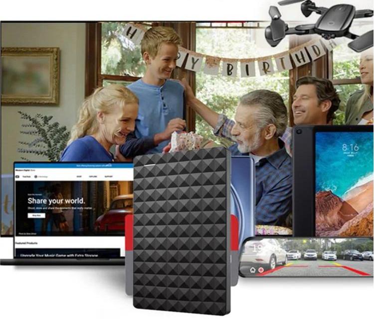 DrivePro | 1TB Tragbare Festplatte – Ultra-Dünnes USB 3.0 Speicher