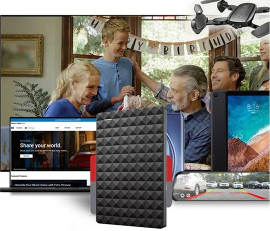 DrivePro | 1TB Tragbare Festplatte – Ultra-Dünnes USB 3.0 Speicher