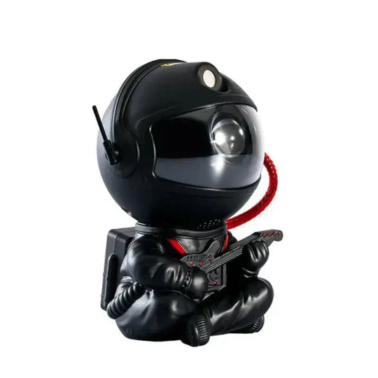 StarNeon | Kabellose Galaxy-Projektionslampe Schwarz hält eine Gitarre Decorique.de