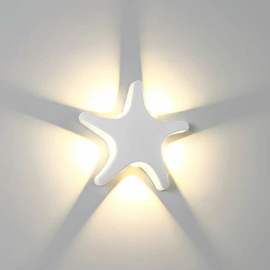 StarShell | Kreative LED-Wandleuchte für Außenbereiche Weiß 230V Decorique.de