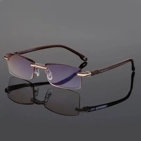 SteadySight | Unverwüstliche Multifokale Lesebrille (1+1 Gratis) Braun 2x Decorique.de