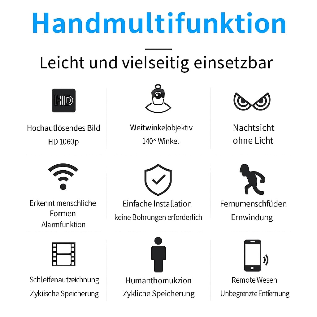 StealthCam | Mini Überwachungskamera mit 1080P HD & Nachtsicht für diskrete Sicherheit Decorique.de