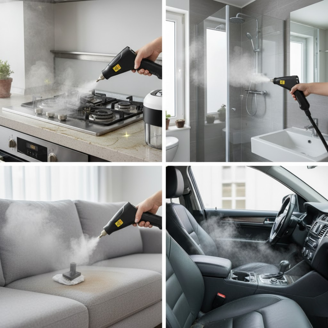SteamMax | 2500W Hochdruck-Dampfreiniger mit Handschuhen Decorique.de