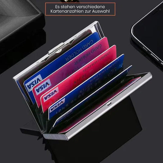 SteelSafe | Schutzetui für bis zu 6 Karten mit Bajonettverschluss Decorique.de