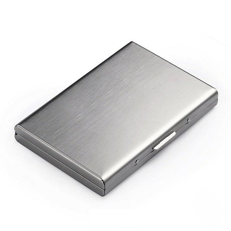 SteelSafe | Schutzetui für bis zu 6 Karten mit Bajonettverschluss Silber (hochglanzpoliert) Decorique.de