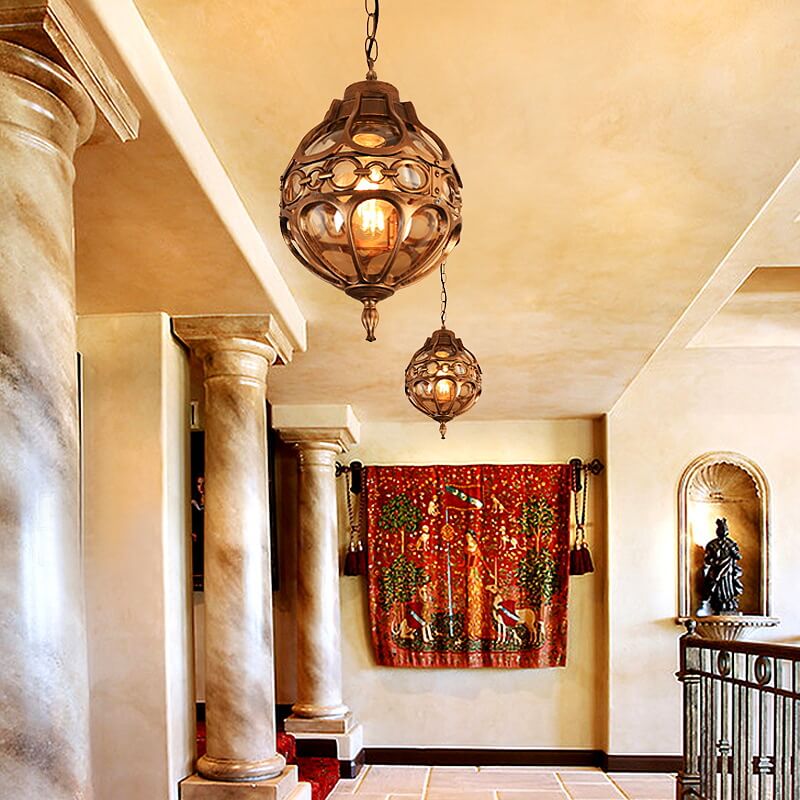 SteelShine | Robuste Globe-Hängelampe für draußen Groß Bronze 230V Decorique.de