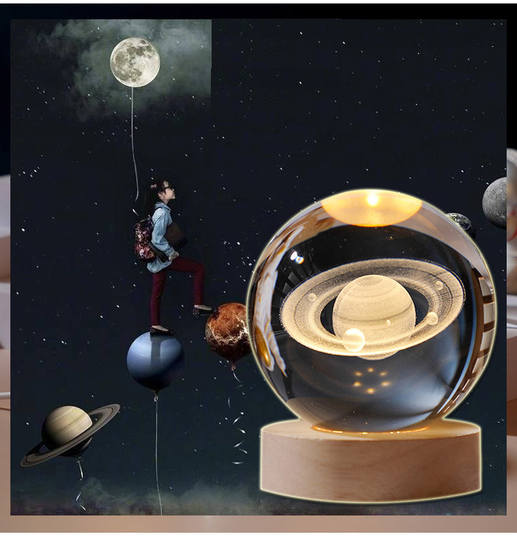 StellarGlobe | Faszinierende 3D-Sonnensystem-Kristallkugel Decorique.de