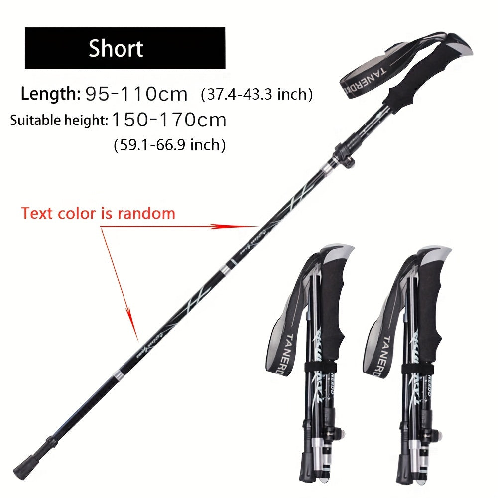 StepTrek | Faltbare Wanderstöcke – Ultraleicht & Verstellbar 2Stück Kurz Schwarz Decorique.de