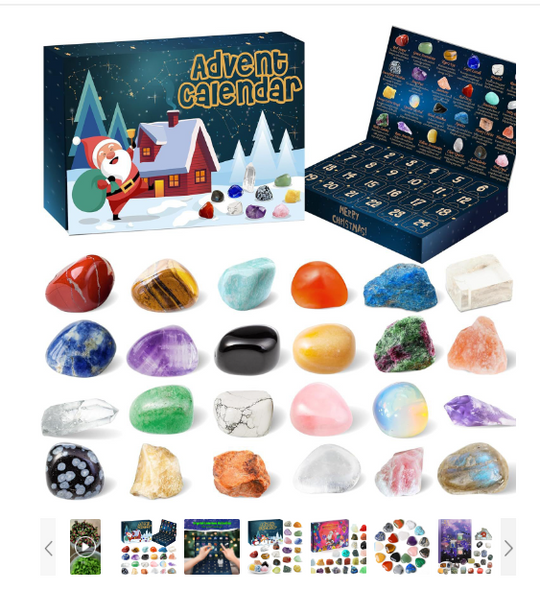 StoneMagic | Adventskalender – 24 natürliche Kristallschätze B Decorique.de