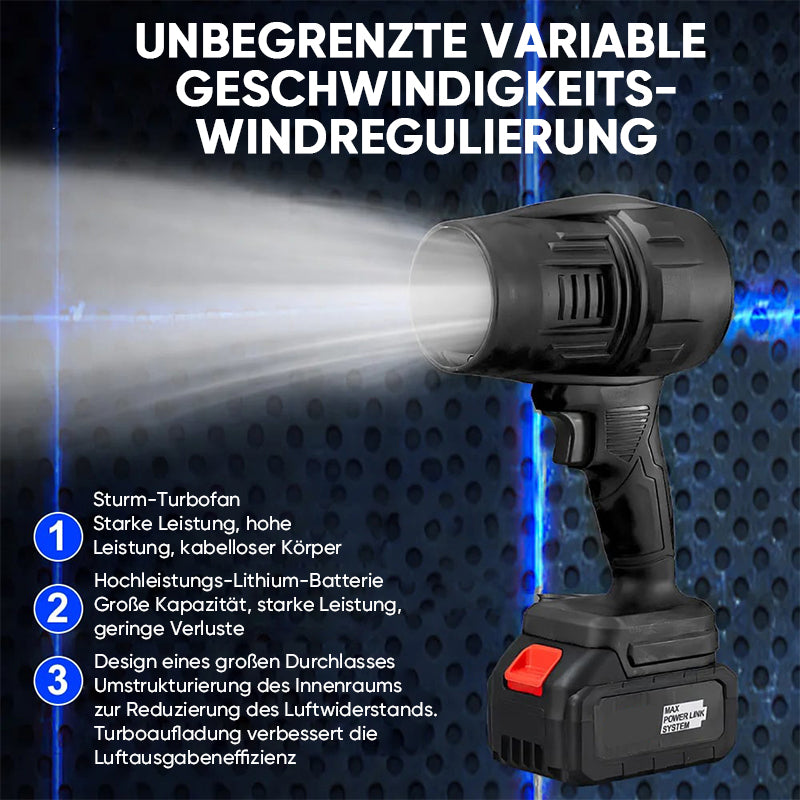 StormJet | Kabelloses 48V Turbo-Handgebläse für maximale Power Decorique.de