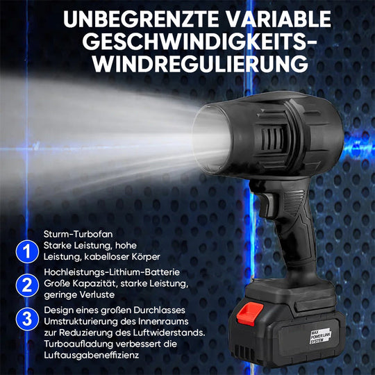 StormJet | Kabelloses 48V Turbo-Handgebläse für maximale Power Decorique.de