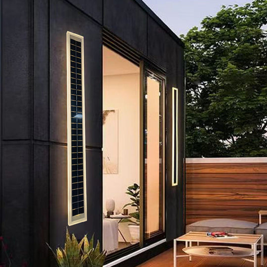 StripGlow | Moderne Solar-Wandleuchte mit LED-Licht Weißes Licht (5000K) Decorique.de