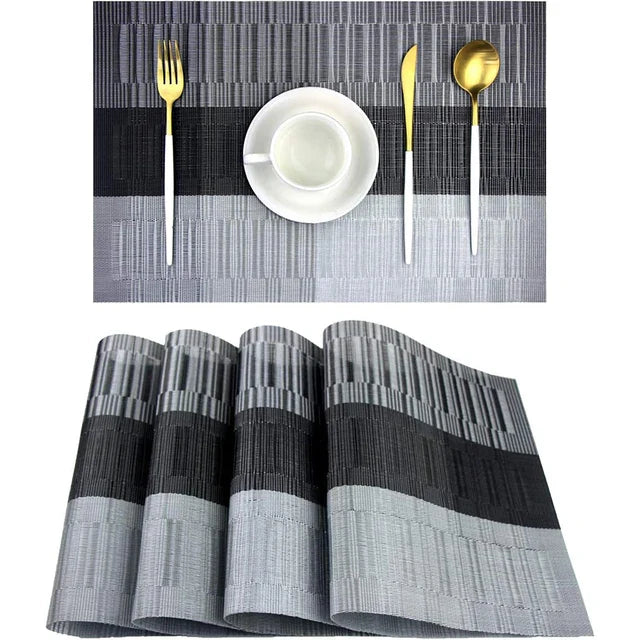SturdyWoven | Hochwertige Waschbare Tischsets Silber Decorique.de