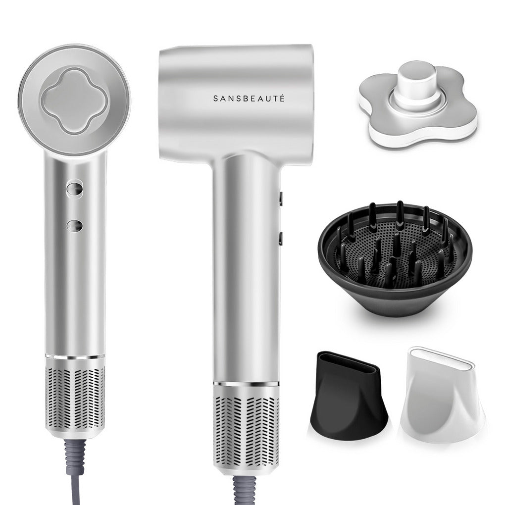 StyleDry | Schnelltrocknender Haartrockner mit Diffusor für glatte, definierte Locken Silber Decorique.de