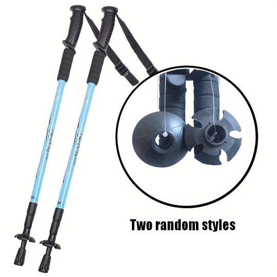 SummitPro | Trekkingstöcke – Ergonomischer Griff & Teleskop-Verstellung Blau 2 Stück Decorique.de