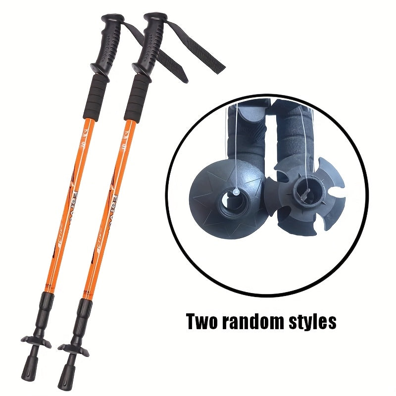 SummitPro | Trekkingstöcke – Ergonomischer Griff & Teleskop-Verstellung Mandarine 2 Stück Decorique.de