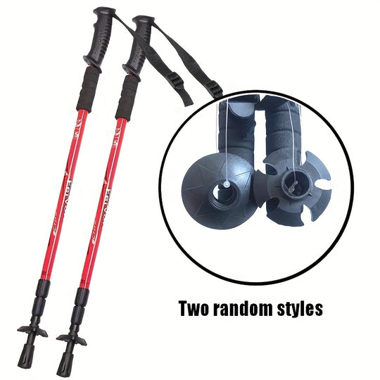 SummitPro | Trekkingstöcke – Ergonomischer Griff & Teleskop-Verstellung Rot 2 Stück Decorique.de