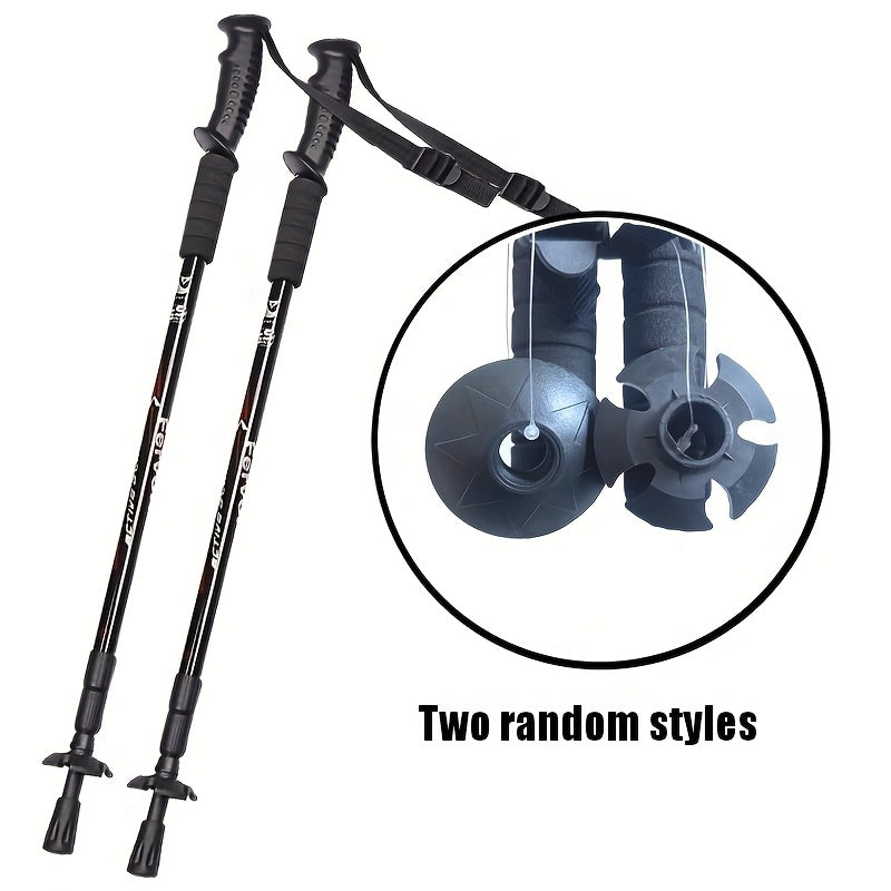 SummitPro | Trekkingstöcke – Ergonomischer Griff & Teleskop-Verstellung Schwarz 2 Stück Decorique.de
