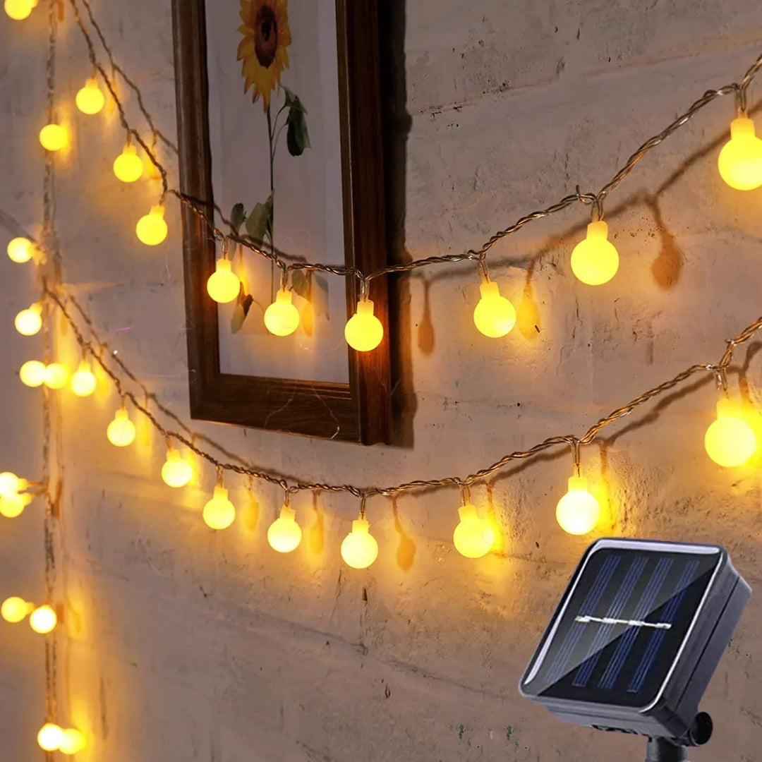 SunTwinkle | Solarbetriebene Lichterketten für den Außenbereich Gelb Decorique.de
