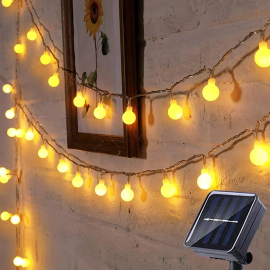 SunTwinkle | Solarbetriebene Lichterketten für den Außenbereich Gelb Decorique.de