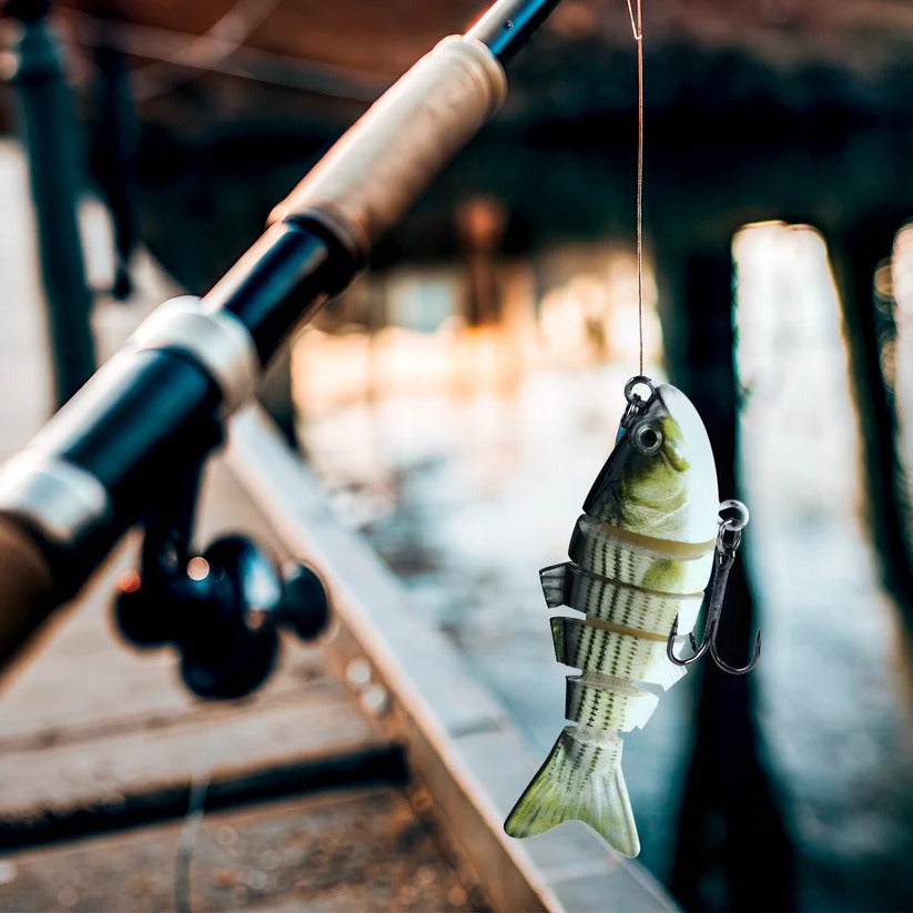 SwimBaitX | Gelenkter Kunstköder mit lebensechter Bewegung Braune Flecken Decorique.de