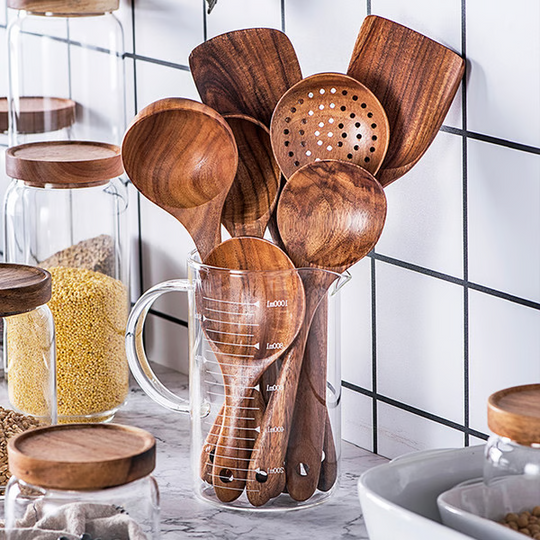 TeakSet | Natürliche Küchenutensilien aus Holz Decorique.de