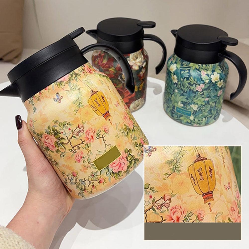 ThermoTeapot | RVS Teekanne mit Sieb für ein perfektes Teeerlebnis Gelb Decorique.de