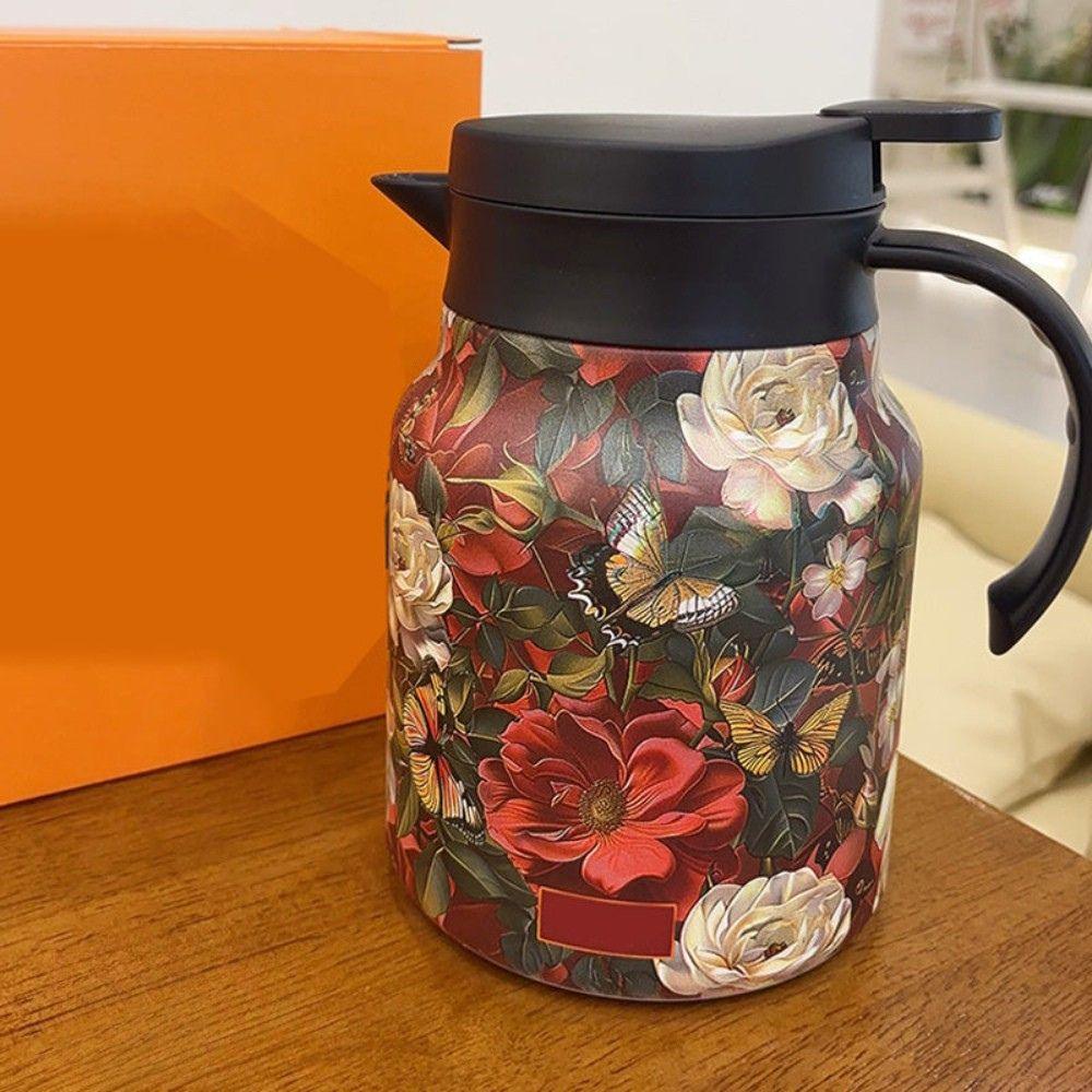 ThermoTeapot | RVS Teekanne mit Sieb für ein perfektes Teeerlebnis Rot Decorique.de