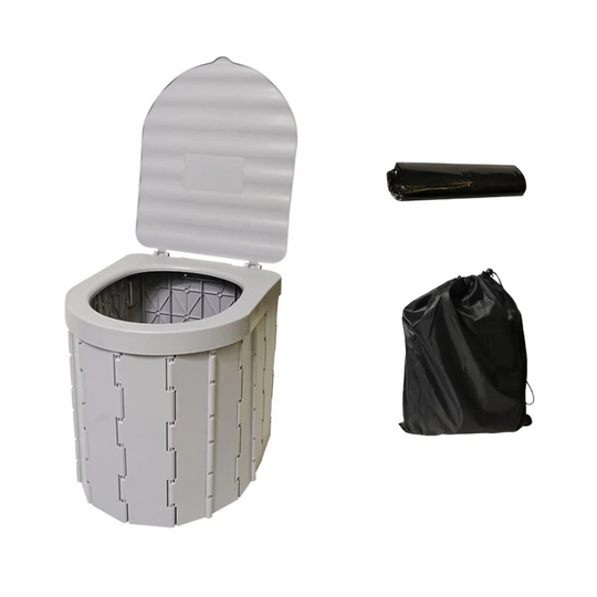 ThronGo | Faltbare Outdoor-Toilette für jede Lage Grau Decorique.de