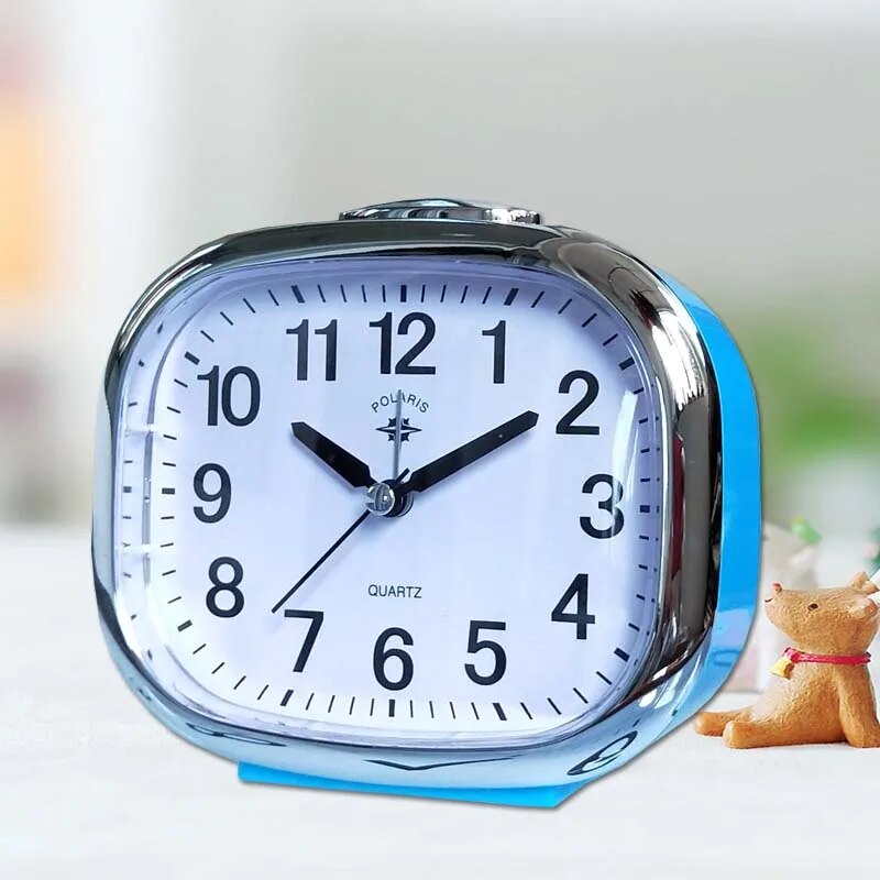 TickFree | Lautlose Uhr mit sanftem Nachtlicht Blau Decorique.de