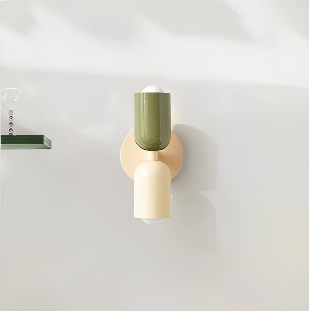TicTacGlow | Moderne & Elegante Nordische Wandleuchte Grün Beige Beige Decorique.de