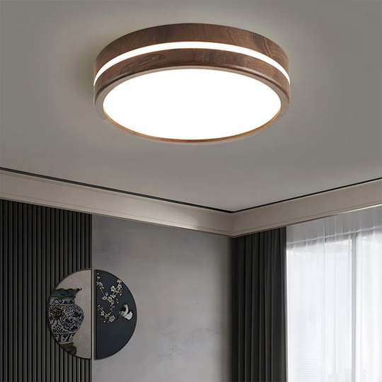 TimberAura | Deckenbeleuchtung – Modernes LED-Licht in verschiedenen Größen Weißes Licht Braun Decorique.de
