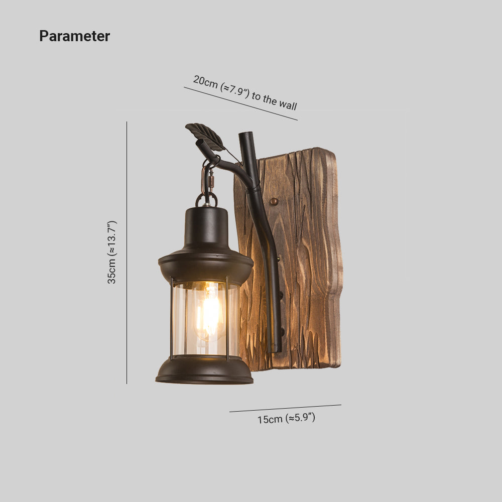 TimberFlame | Rustikale Vintage Wandleuchte Decorique.de