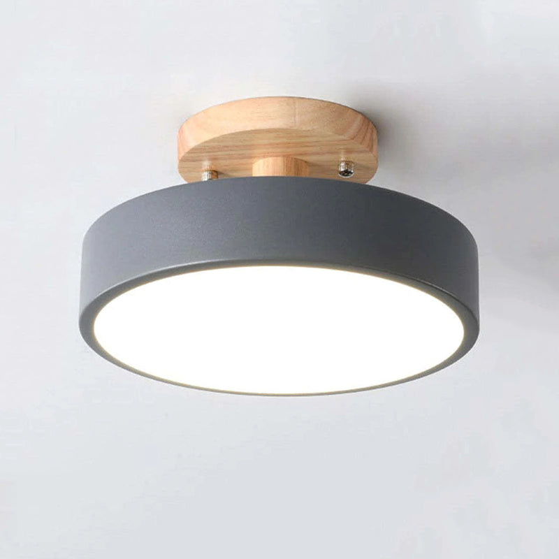 TimberRay | Deckenleuchte – Moderne LED-Technik mit Holzfinish Grau Decorique.de