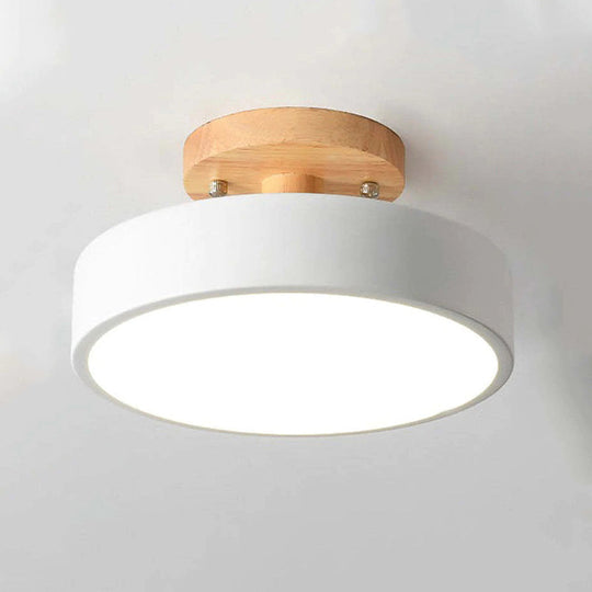 TimberRay | Deckenleuchte – Moderne LED-Technik mit Holzfinish Weiß Decorique.de