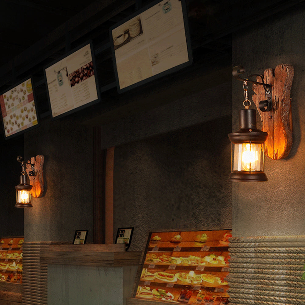 TimberTorch | Rustikale Holz-Wandleuchte Decorique.de
