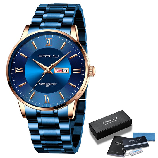 TimeMaster | Elegante wasserdichte Sportuhr Blau Decorique.de