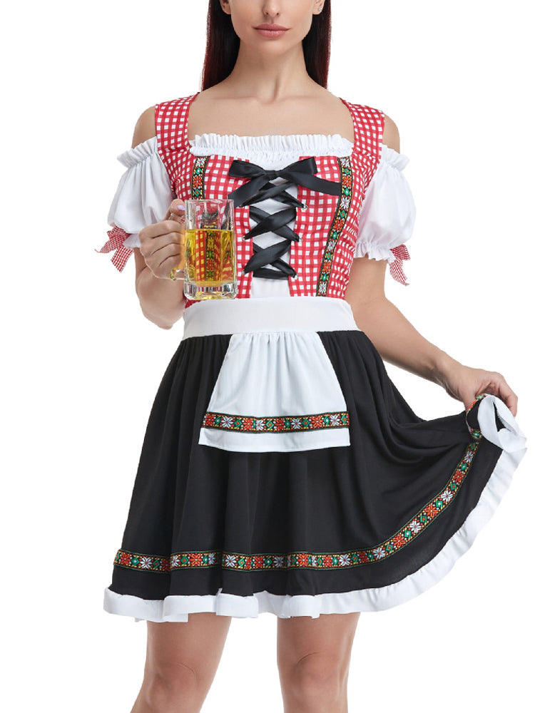Trachtenhain | Damen-Dirndl – Klassisch & Edel Rot Decorique.de