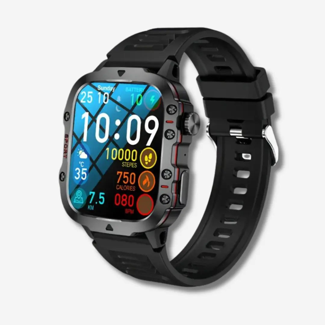 TrailMate | Wasserdichte Outdoor-Smartwatch – Für Abenteuer & Präzision Schwarz Decorique.de