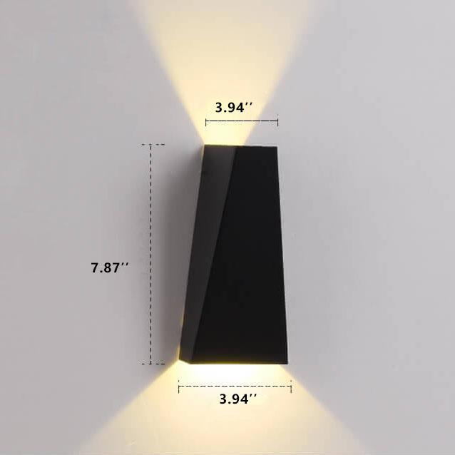 TrapeGlow | Zweiflammige LED-Wandleuchte im Industriedesign A (Innenbereich) Warmes Licht (3000K) Schwarz - 230V Decorique.de