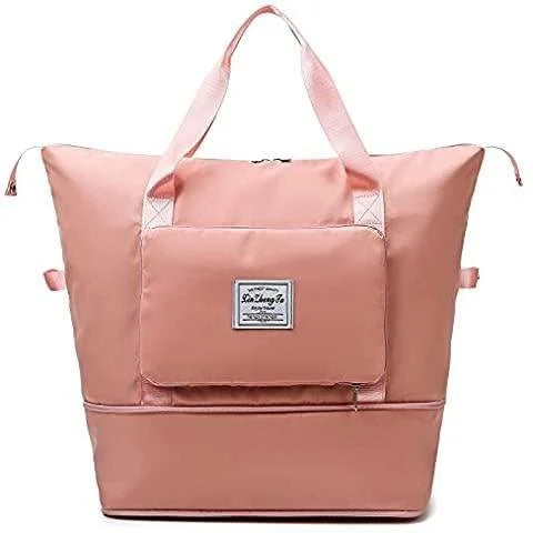 TravelFlex | Wasserdichte Faltbare Reisetasche mit Großer Kapazität Pastellrosa Decorique.de