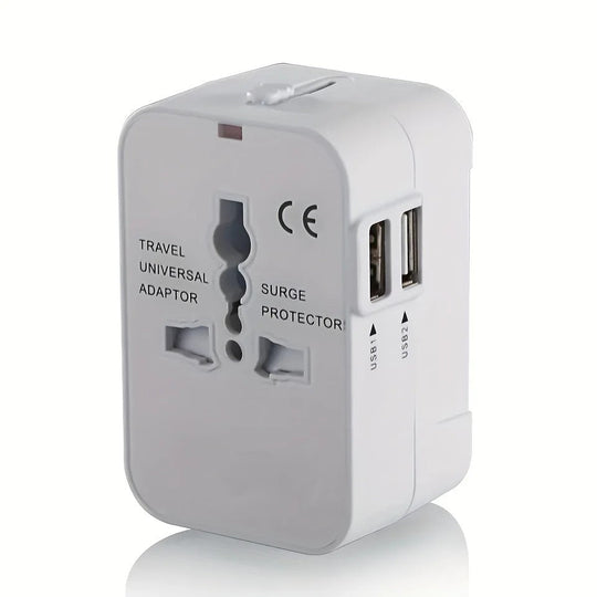 TravelPlug | Weltweiter Reiseadapter mit dualen USB-Ladeanschlüssen Weiß Decorique.de