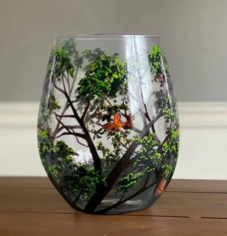 TreeArt | Kunstvolle Baum-Weingläser – Spülmaschinenfest & edel Frühling Glas ohne Stiel Decorique.de