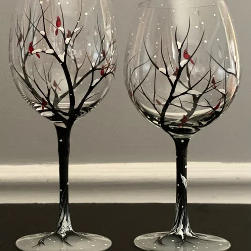 TreeArt | Kunstvolle Baum-Weingläser – Spülmaschinenfest & edel Winter Glas mit Stiel Decorique.de